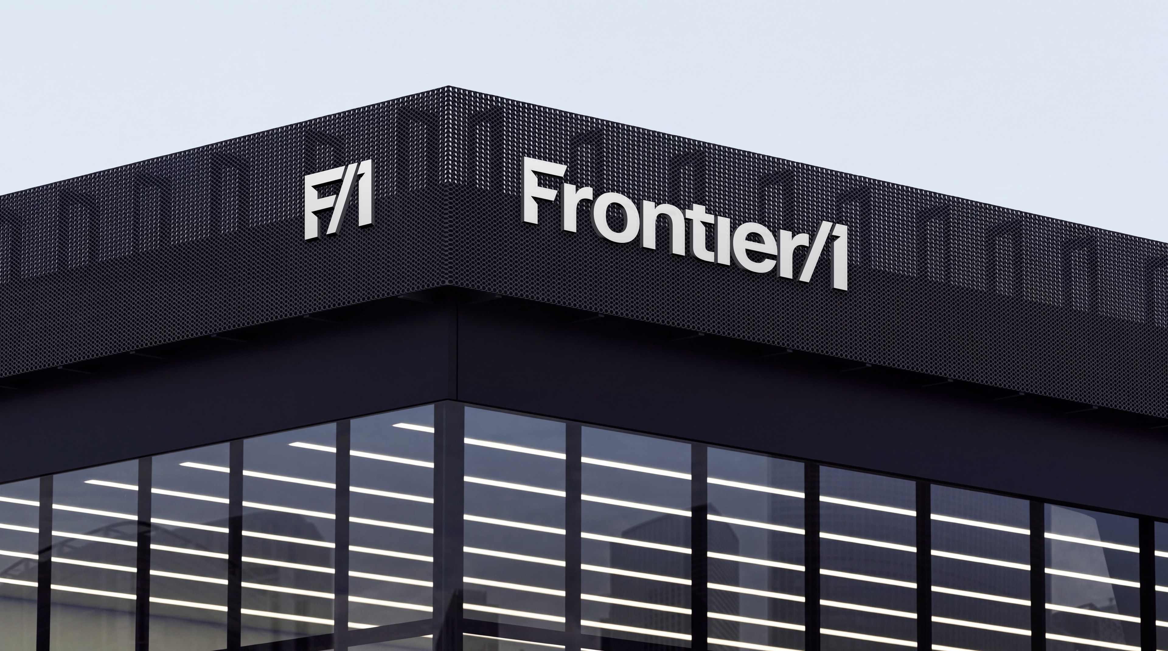 Frontier/1 building with F/1 and Frontier/1 signage